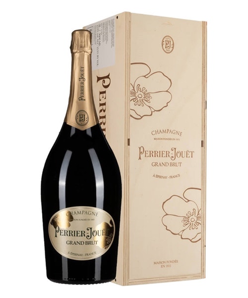 Champagne Perrier-Jouët Grand Brut 3L Jéroboam in cassa legno