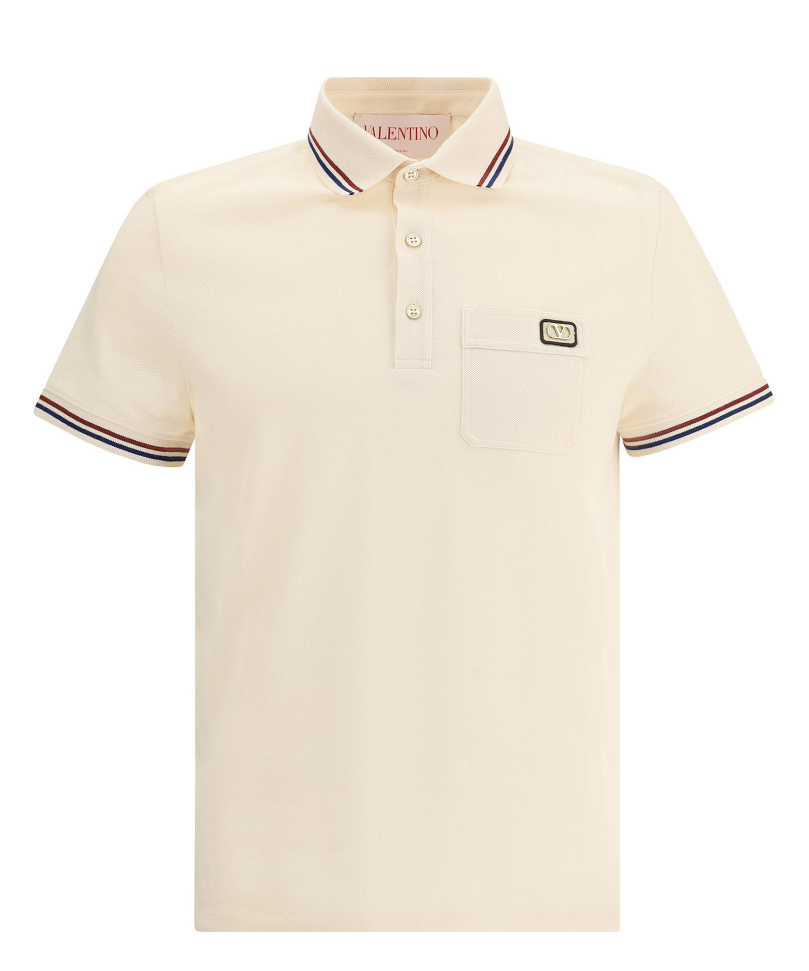 Shop Valentino Polo Shirt In Beige